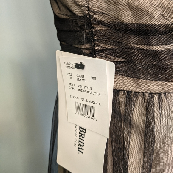 NWT David's Bridal Strapless Dress Size 10 - Picture 6 of 9